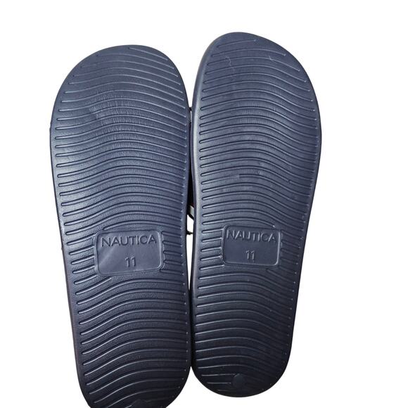 NAUTICA Men sz11 Navy 3D letter logo Slipon Slippers. Beach. Relaxing. Cruise.‎ - Picture 5 of 8
